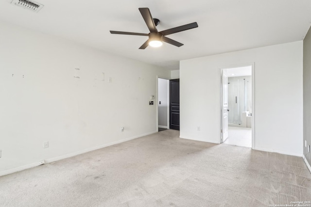 24915 Flying Arrow, San Antonio, TX 78258 - unfurnished bedroom with visible vents, carpet flooring, baseboards, and connected bathroom