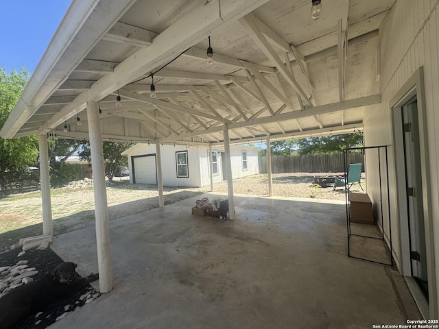 view of patio with fence