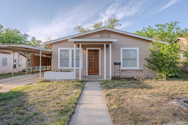 view of bungalow-style home