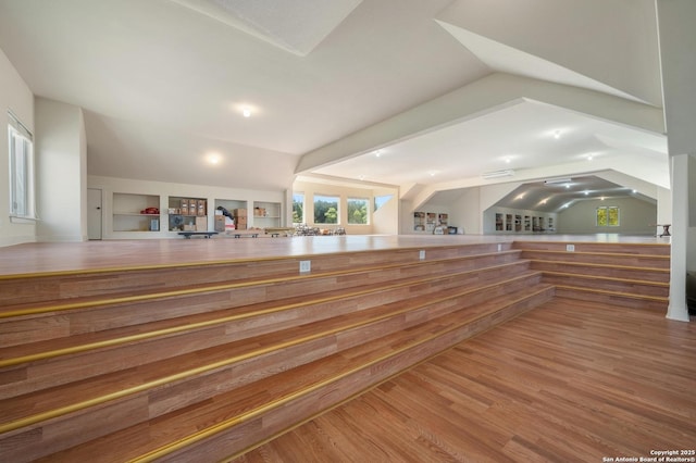 4001 Bell Springs Rd, Dripping Springs, TX 78620 - interior space featuring lofted ceiling and wood finished floors