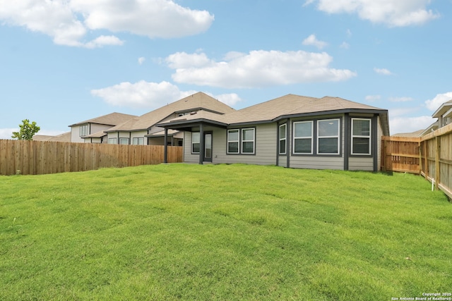 9814 Prairie Way, San Antonio, TX 78245 - back of property with a fenced backyard