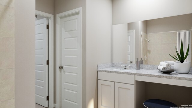 13817 Pinkston, San Antonio, TX 78252 - bathroom with vanity and walk in shower