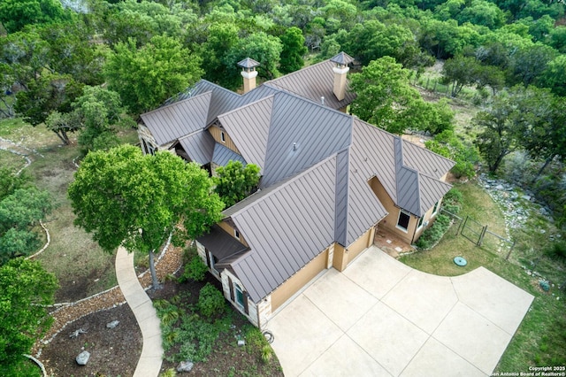 114 Riverwalk, Boerne, TX 78006 - aerial view featuring a forest view