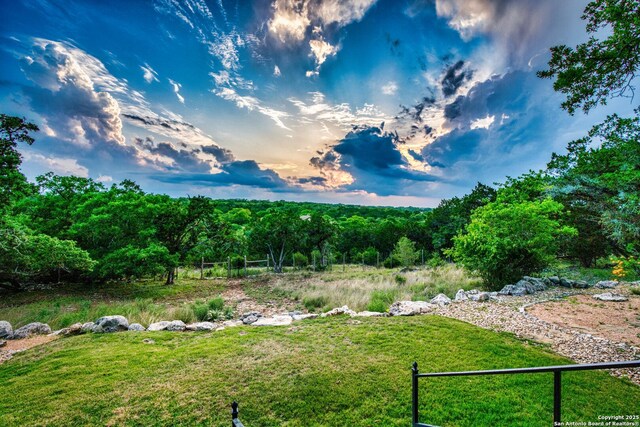 114 Riverwalk, Boerne, TX 78006 - view of yard with a wooded view