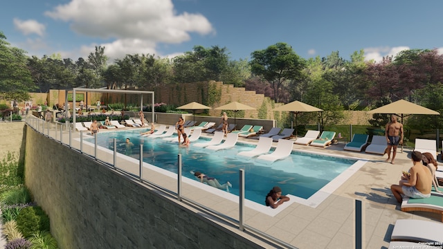 10225 Braun Rd Unit A302, San Antonio, TX 78023 - pool with a patio