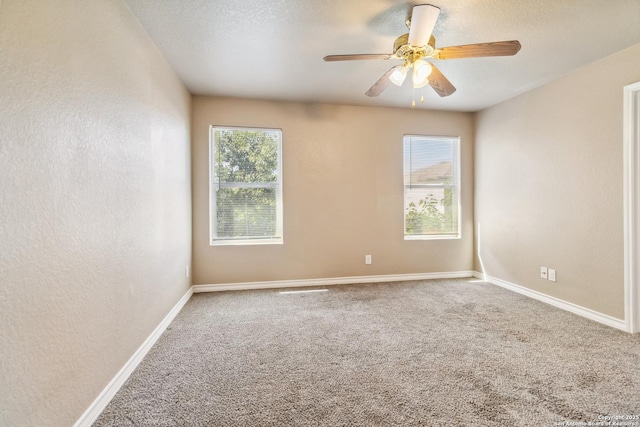 5103-5105 Flipper, San Antonio, TX 78238 - unfurnished room featuring ceiling fan, carpet floors, a textured ceiling, and baseboards
