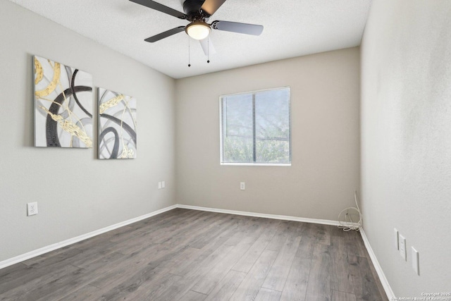 3654 Candlehead, San Antonio, TX 78244 - unfurnished room with baseboards, a ceiling fan, and wood finished floors