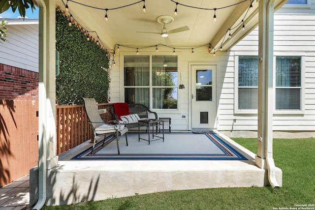 711 Point Spgs, San Antonio, TX 78253 - view of patio / terrace featuring a ceiling fan