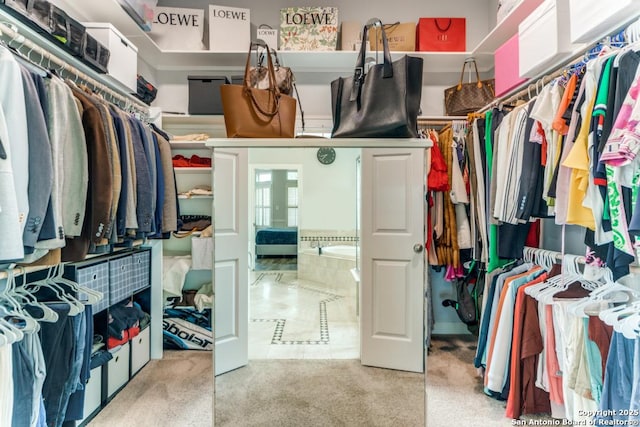 19111 Nature Oaks, San Antonio, TX 78258 - walk in closet featuring carpet floors