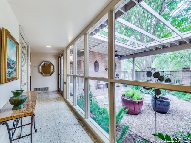 sunroom with visible vents
