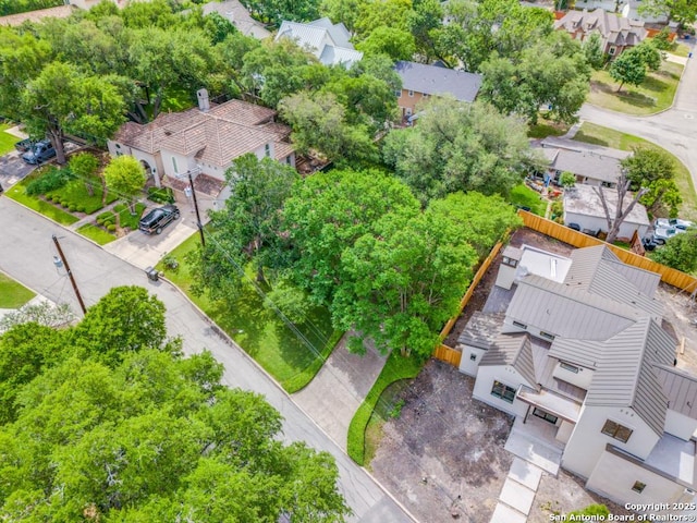 aerial view featuring a residential view