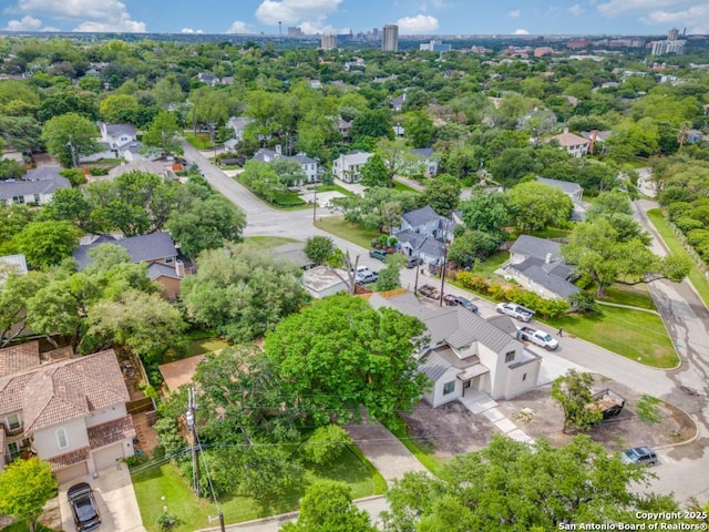 aerial view with a residential view