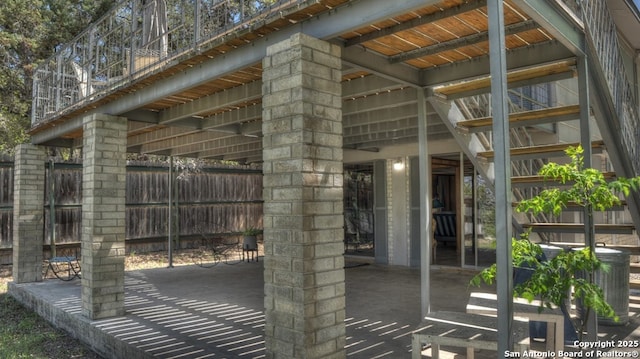 exterior space with fence