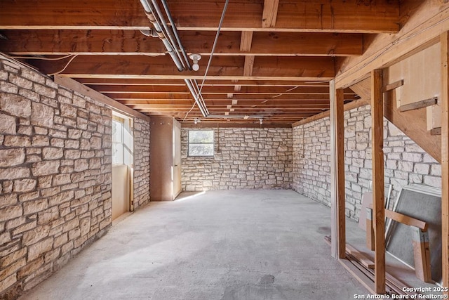 view of basement
