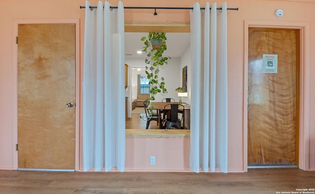 interior space featuring wood finished floors