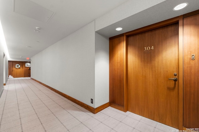 hall with baseboards