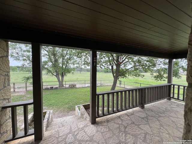 view of patio featuring a fenced backyard