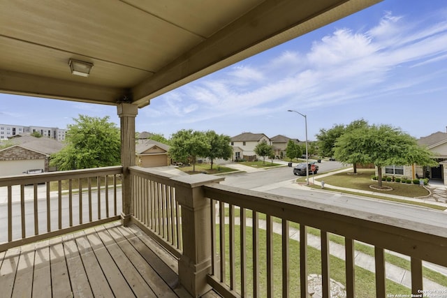 deck featuring a residential view