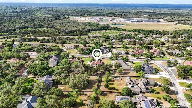 drone / aerial view with a residential view