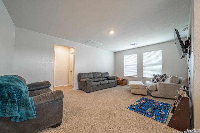 13907 Cyprus Sedge, San Antonio, TX 78254 - living area featuring carpet floors and visible vents