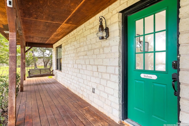 exterior space featuring covered porch
