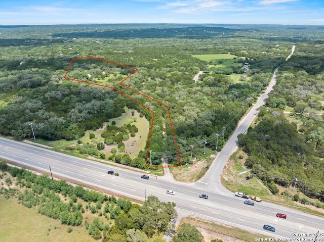 2802 State Highway 46, New Braunfels, TX 78132 - view of property location with property boundaries highlighted and a heavily wooded area