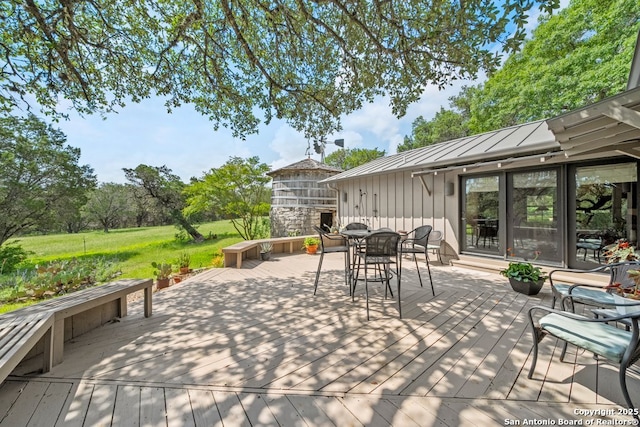 2802 State Highway 46, New Braunfels, TX 78132 - view of patio / terrace with outdoor dining area and a wooden deck
