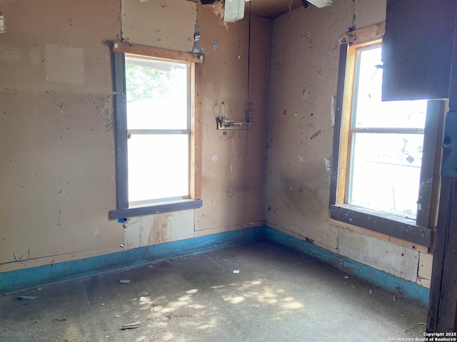 view of spare room