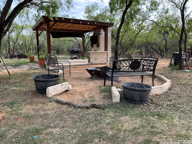 745 County Road 2645, Moore, TX 78057 - view of yard with a gazebo and a patio