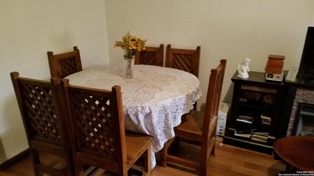 dining room featuring wood finished floors