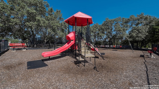 view of community jungle gym