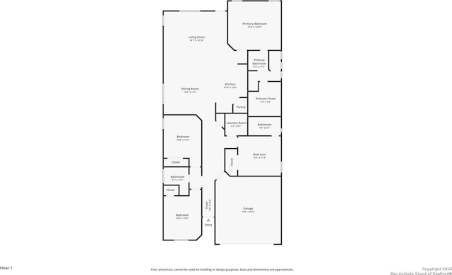 5680 Jasmine Spur, Bulverde, TX 78163 - property floor plan