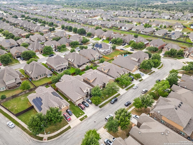 aerial view with a residential view