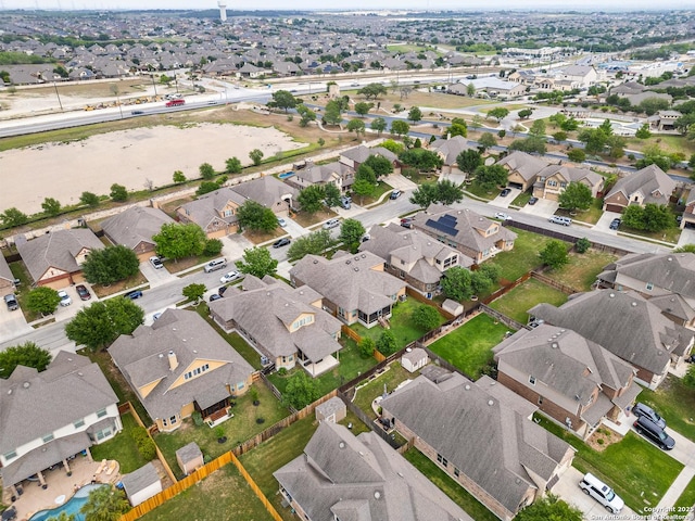 aerial view featuring a residential view