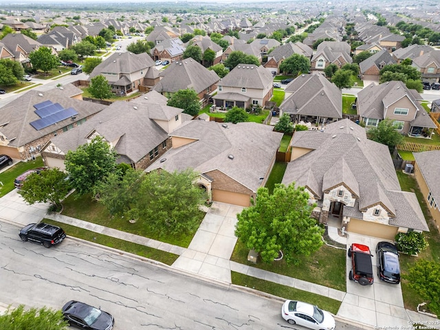 aerial view featuring a residential view