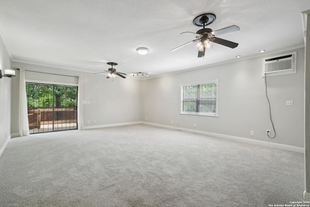 1923 W Pyron Ave, San Antonio, TX 78211 - empty room with plenty of natural light, a ceiling fan, and crown molding