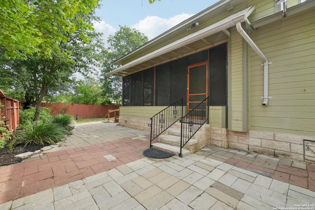 1923 W Pyron Ave, San Antonio, TX 78211 - exterior space featuring fence and a sunroom