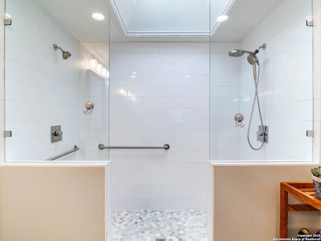 106 Castleoaks Dr, San Antonio, TX 78213 - full bath with recessed lighting and a walk in shower