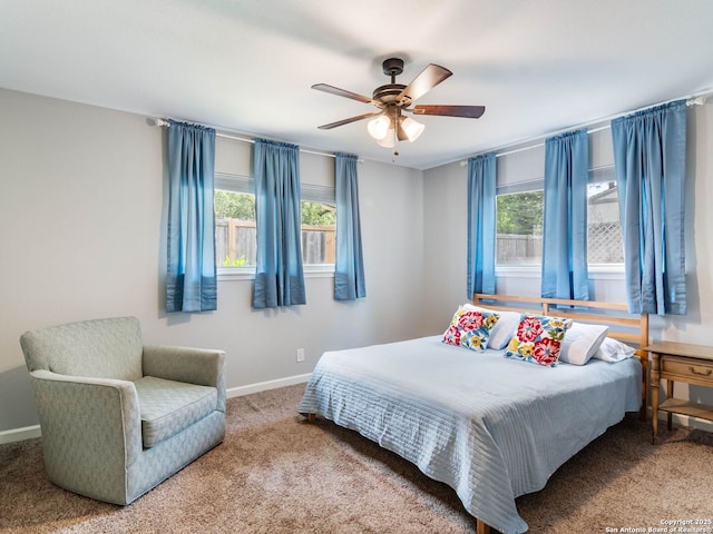 106 Castleoaks Dr, San Antonio, TX 78213 - bedroom featuring a ceiling fan, carpet flooring, and baseboards