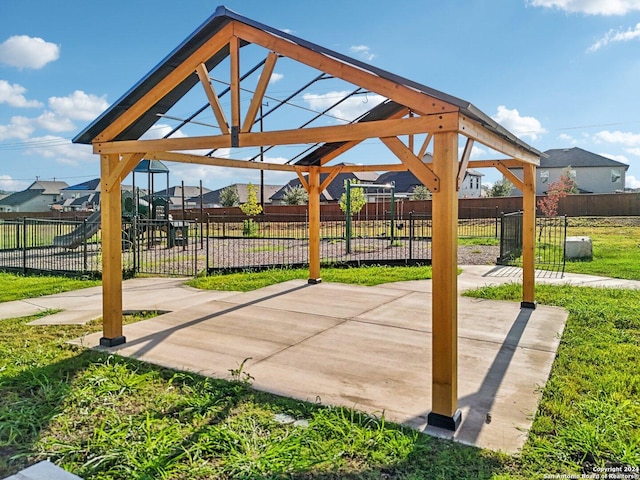 view of patio / terrace with fence