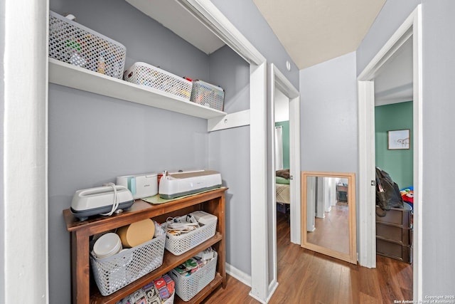 office with wood finished floors