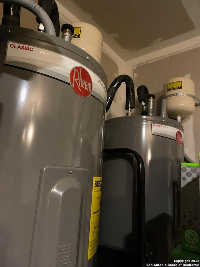 utilities featuring water heater and electric water heater