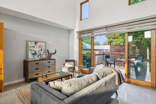 611 Simple Way, San Antonio, TX 78209 - living area with concrete floors and baseboards