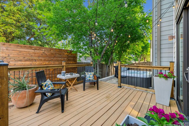 611 Simple Way, San Antonio, TX 78209 - deck featuring a fenced backyard