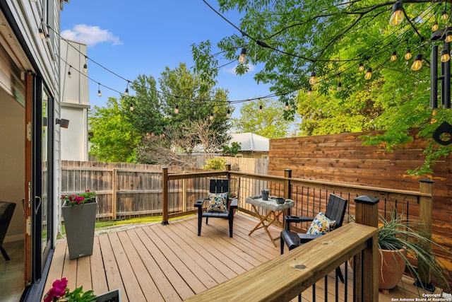 611 Simple Way, San Antonio, TX 78209 - wooden deck featuring a fenced backyard