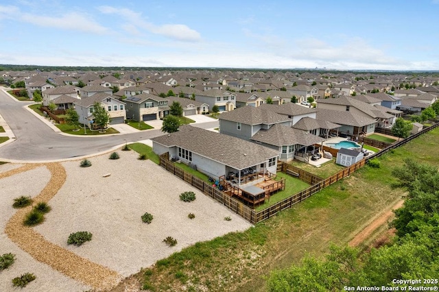 birds eye view of property featuring a residential view