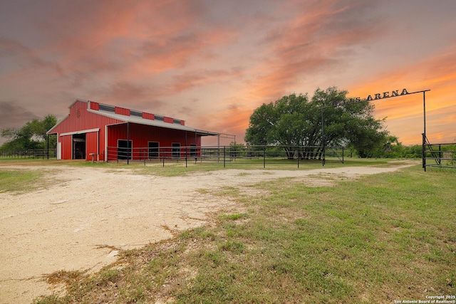 view of horse barn