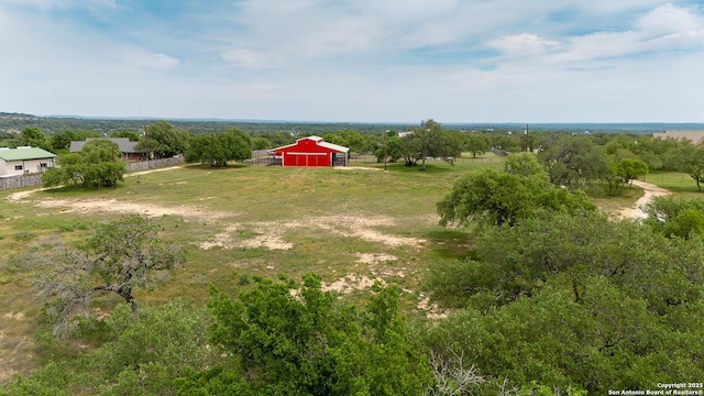 bird's eye view with a rural view