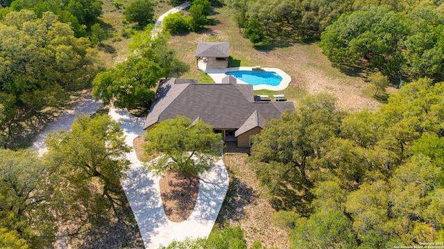 aerial view with a view of trees