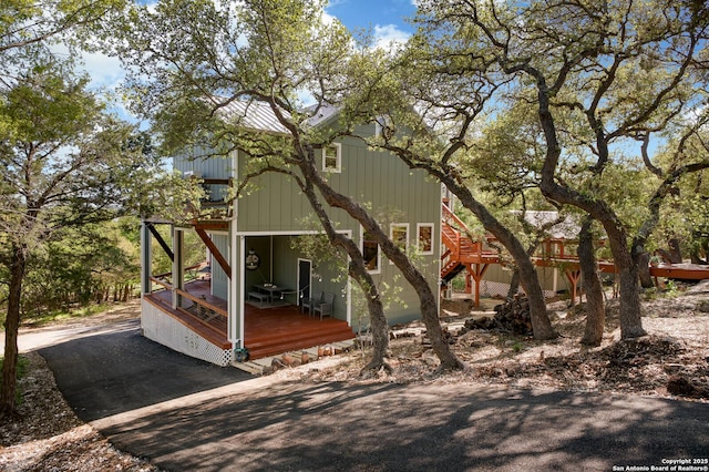 exterior space with a deck